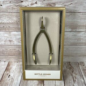 TARGET 5.5" Gold Metal Wishbone Bottle Wine Opener NIB NEW